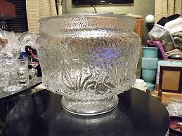 Very Rare Anchor Hocking RAINFOREST Clear Punch Bowl and Cups RETRO Mid Century | eBay