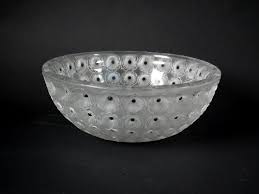 Rene Lalique Clear & Frosted Glass 'Nemours' Bowl