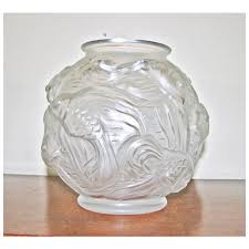 Barolac Molded Art Glass Vase with Fish. For Sale at Ruby Lane