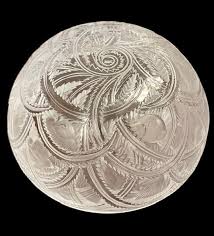 1930s Lalique Pinsons Clear and Frosted Crystal Bowl | Chairish