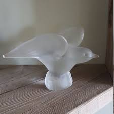 Vintage Collectable Reijmyre (sweden) Kristal Frosted Glass Crystal Bird on Stump - Etsy Canada