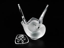 LALIQUE Crystal France Love Birds Doves With Flower Frog Insert. 8 1/4" tall | eBay