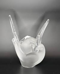 Lalique France Satin Glass Vase - Etsy
