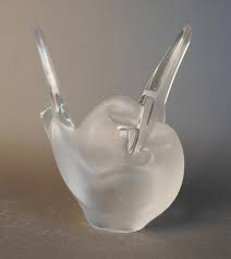 Lot - Lalique Frosted Crystal 'Sylvie' Flower Vase, H: 8 in. (20.3 cm.)