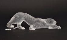 Sold at Auction: Lalique ZEILA PANTHER Crystal Sculpture