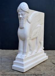 Historical Assyrian Lamassu Nimrud Palace Guardians Winged Bull Sculpture Www.neo-mfg.com 8.5" Mesopotamia - Flat on Back Side - Face Left - Etsy Singapore