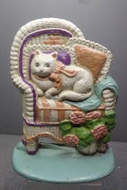 MIDWEST IMPORTERS CAT IN CHAIR CAST IRON DOORSTOP | eBay Australia