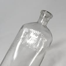 Medicine Bottle, Glyco-Thymoline, 15.5 oz, Clear Antique ...