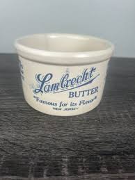 Vintage Lambrecht Stoneware Butter Crock New Jersey 12 Cent ...