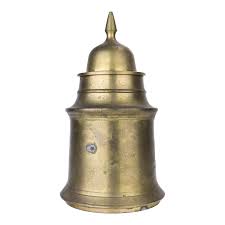 Large Vintage Brass Ginger Jar With Lid | Chairish