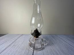 Vintage Medium Size Double Rim Clear Glass Finger Oil ...