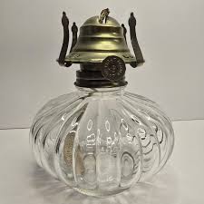 Lamplight Farms 330 Ellipse Clear Glass Oil Lamp Marked w ...