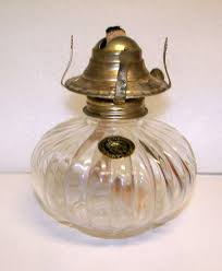 Lamplight Farms Melon Clear Glass Oil Lamp Base Only | eBay