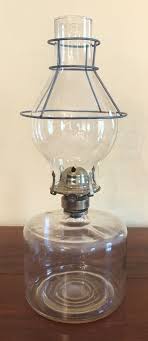 Large Vintage 16" Tall Hurricane Oil Lamp W/ Glass Chimney ...