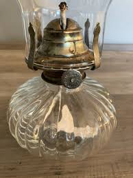 Vintage Clear Glass Hurricane Lamplight Farms Oil Lamp Model 330 | eBay