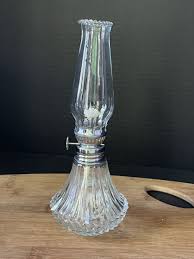 Vintage LAMPLIGHT FARMS 13” Diamond Point Cut Crystal Oil Lamp Austria | eBay