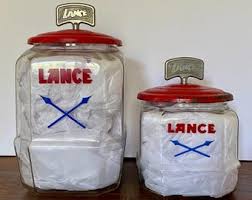 Lance Jar ~ Vintage Lance Countertop Store Display ~ Large Glass Jar With Original Lance Glass Lid ~ Lance Cracker Jar ~ Farmhouse Antiques - Etsy