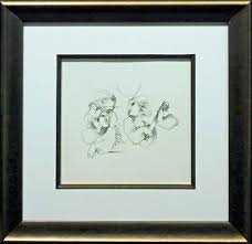 Sunol Alvar Lithograph of Drawing by the Artsit "Concierto de Tarde" framed | eBay