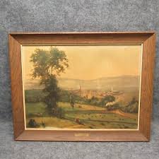 Vintage George Inness Print On Canvas " The Lackawanna Valley " Framed | eBay