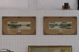 Pair Of Richard Devlin Watercolors