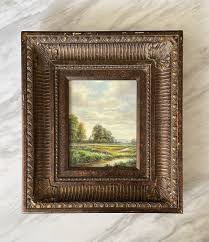 Vintage Original Signed Oil Painting Pairing Chunky Gilded Ornate Frame 16”x18” | eBay