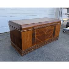 1930s Montgomery Ward Art Deco Cedar Hope Chest | Chairish