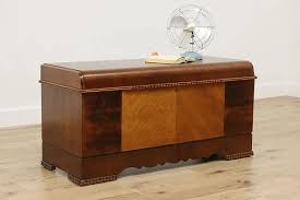 Art Deco Waterfall Vintage Cedar Trunk or Blanket Chest Lane