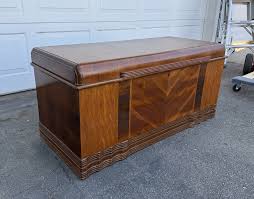 1930s Montgomery Ward Art Deco Cedar Hope Chest | Chairish
