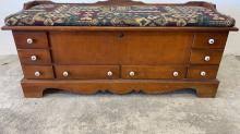 Sold at Auction: Padded Bench LANE Cedar Chest