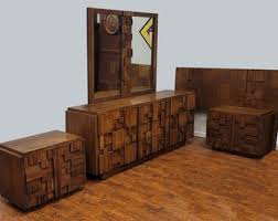 Vintage Mid Century Modern Paul Evans Style Brutalist Staccato Mirror by Lane - Etsy