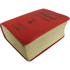 Vintage 1964 Red Miniature 2" Langenscheidt's Lilliput Dictionary - Ruby Lane