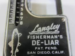 Vintage 1950's Langley Fisherman DE-LIAR Scale w/Measuring ...