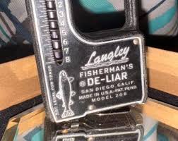 Vintage Langley Fisherman's De-liar: Fish Scale & Measuring ...