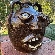 Eric Holder 8" Dbl Handle Face Jug DP2891 - Christopher Park Gallery