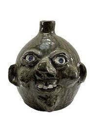 Signed Grace Nell Hewell Face Jug