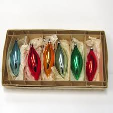 Vintage Tear Drop Christmas Ornaments - in Box - Etsy