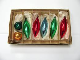 7 Vintage Ornaments - Teardrop Glass Christmas Ornaments - Green, Red, Blue - East Germany - 1950s Mid Century Modern Christmas Decorations - Etsy Canada