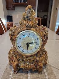 Vtg MCM Lanshire Resin Embossed Rock Vomit Quartz Mantle ...