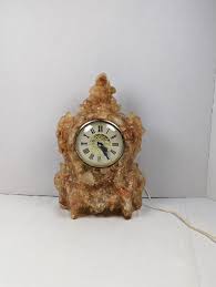 Working Vintage Lanshire Lawrence Mottled Mantle Electric ...