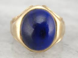 Retro Era Lapis Lazuli Ring With High Domed Center, Simple ...