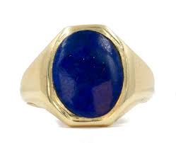 14 Karat Yellow Gold Lapis Ring - Lippa's Jewelry