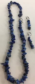 Handmade Blue Lapis stone necklace about 19 inches, & dangle ...