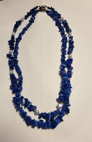 Vintage Lapis Lazuli and Seed Pearl Double Strand Necklace ...