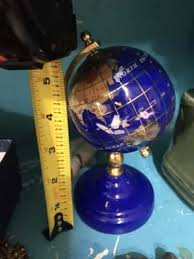 GLOBE EARTH Lapis Lazuli Semi Precious Gemstone Gold Inlay 6 ...