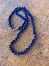 Monet glass knotted lapis necklace – Mer•made jewelry by Keri Mosier