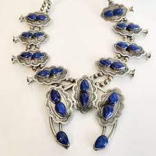 Navajo Lapis Squash Blossom Necklace – Camille Design SF
