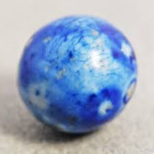 One Vintage Blue Stoneware Marble | eBay