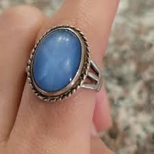 Jewelry | Vintage Glass Star Sapphire Sterling Silver Ring ...