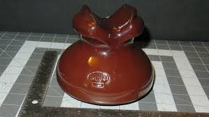 Vintage Brown, Porcelain Electric Line Insulator 5-1/2" Wide ...