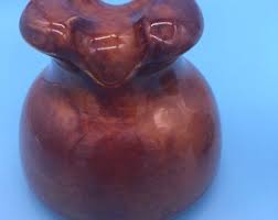 Two Ceramic Vintage Brown Insulators - Etsy